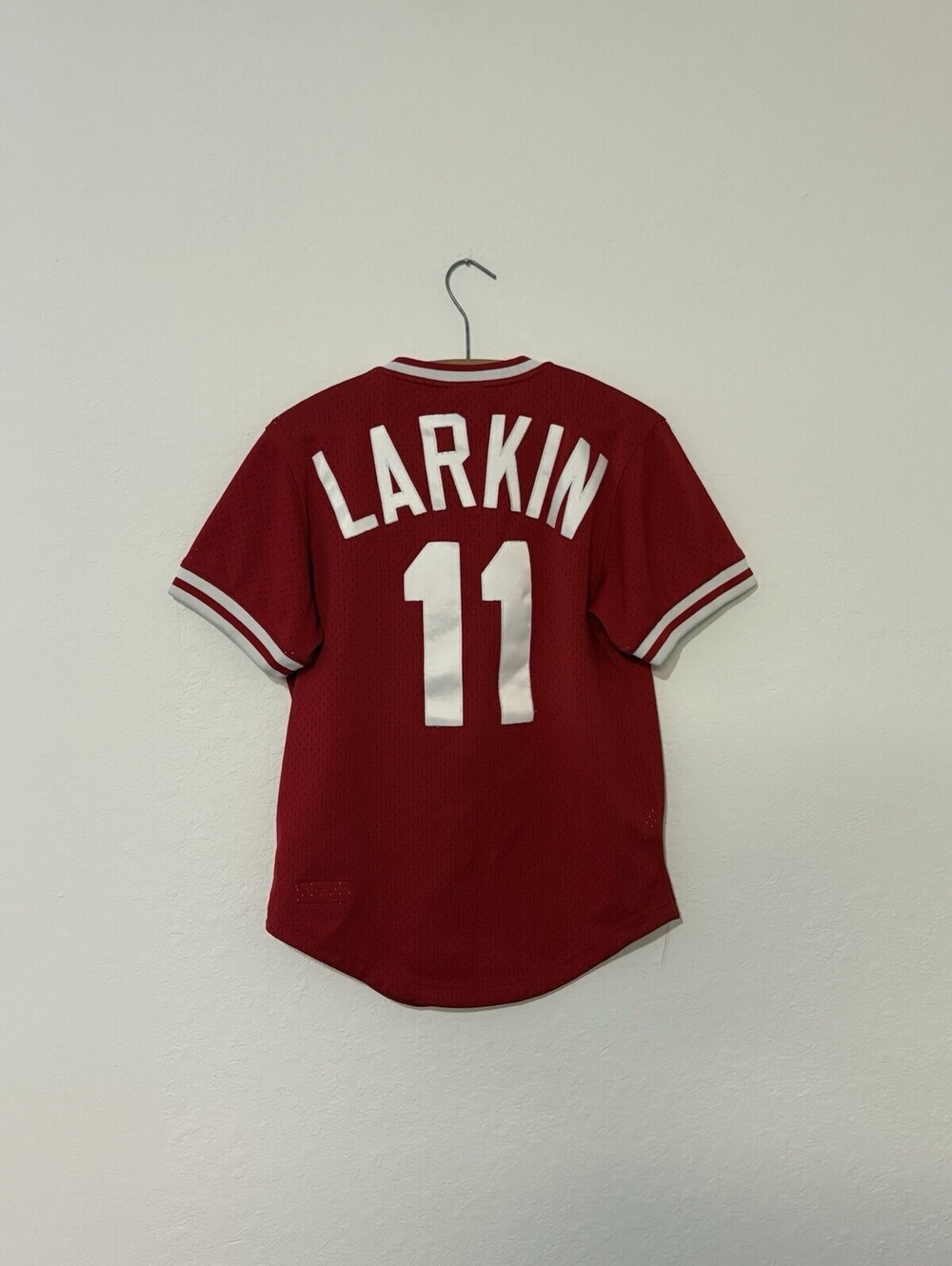 Mitchell & Ness Cincinnati Reds Barry Larkin #11 MLB Baseball Jersey Size Small